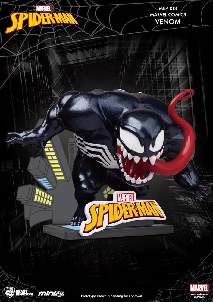 Beast Kingdom Marvel Comics Venom MEA-013 Mini boneco de ataque de